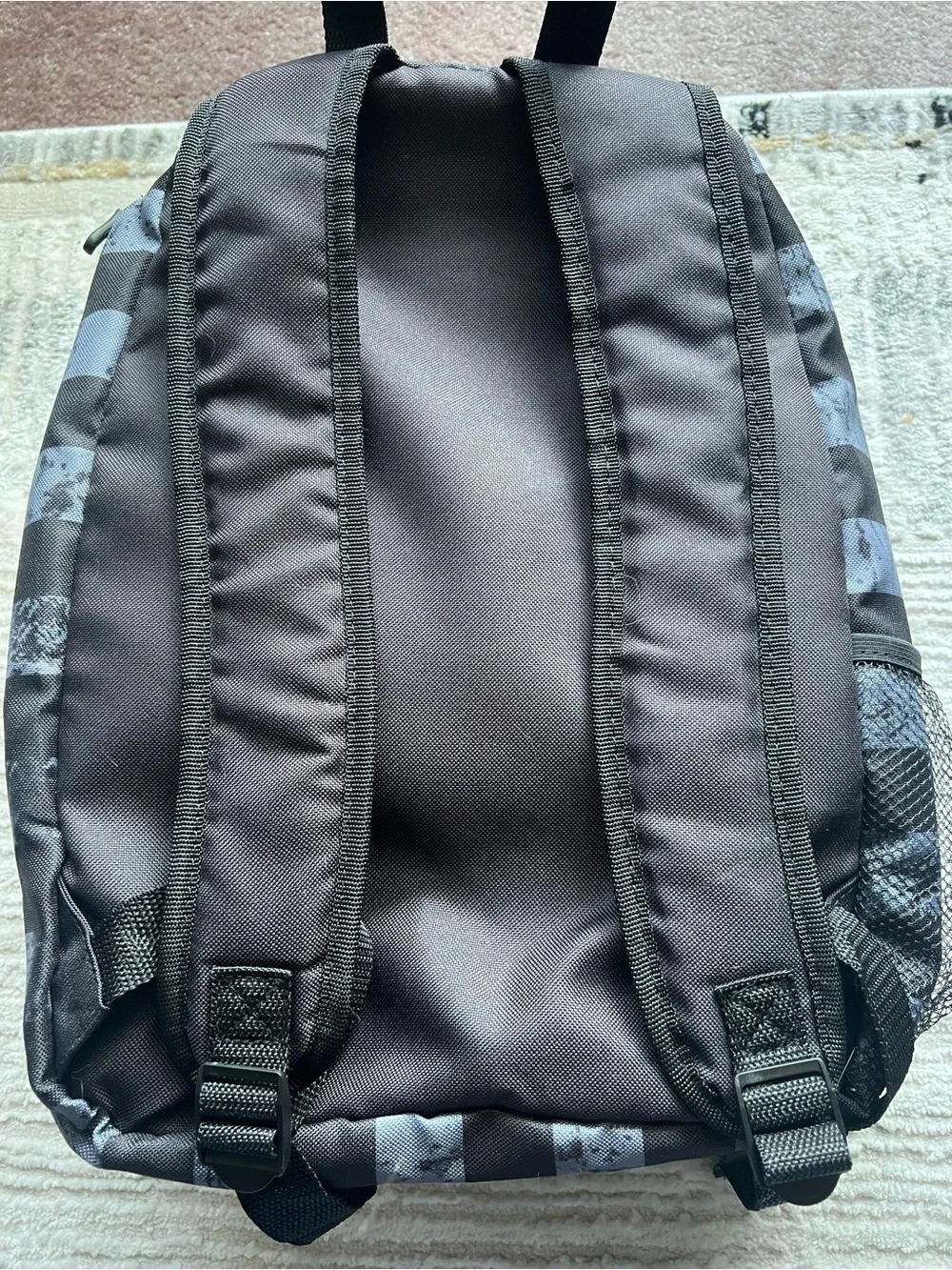 Men's Affliction Black and Gray Striped Travel Cooler Backpack